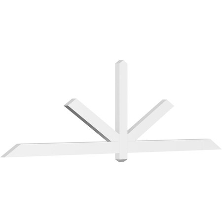 Ekena Millwork Kennewick Architectural Grade PVC Gable Bracket, 108"W x 31 1/2"H x 2"D x 4"F, 7/12 Pitch GBP108X32X0204KEN00